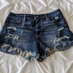 American Eagle Outfitters Distressed Hi-Rise Festival Cut Off Shorts